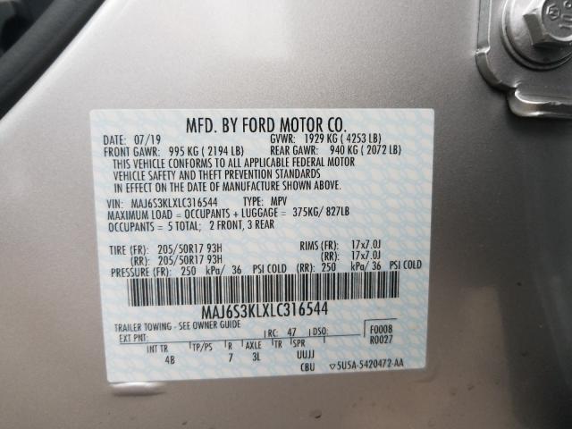 2020 FORD ECOSPORT T MAJ6S3KLXLC316544