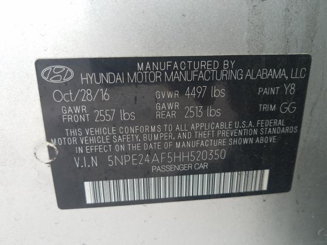 2017 HYUNDAI SONATA SE 5NPE24AF5HH520350