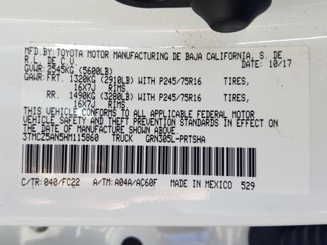 2017 TOYOTA TACOMA DOU 3TMCZ5AN5HM115860