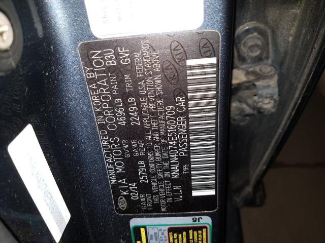 2014 KIA CADENZA PR KNALN4D74E5160709