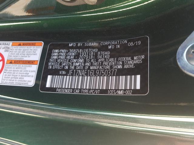 2020 TOYOTA 86 GT JF1ZNAE16L9750377