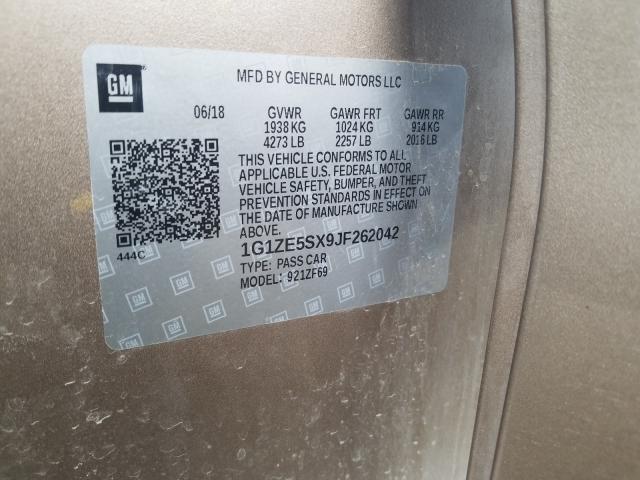 2018 CHEVROLET MALIBU PRE 1G1ZE5SX9JF262042