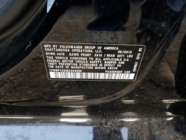 2014 VOLKSWAGEN PASSAT 1VWBP7A32EC003359