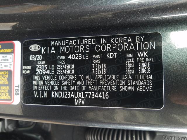 2020 KIA SOUL LX KNDJ23AUXL7734416
