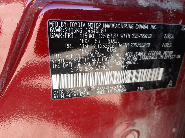 2018 TOYOTA RAV4 ADVEN 2T3RFREV8JW778221