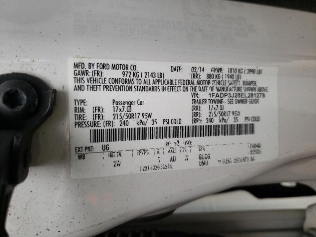 2014 FORD FOCUS TITA 1FADP3J28EL281278