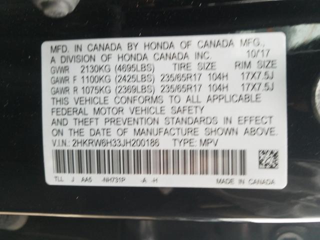 2018 HONDA CR-V LX 2HKRW6H33JH200186
