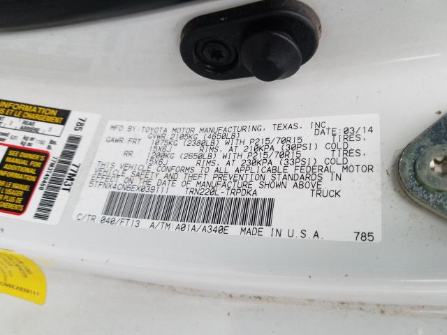 2014 TOYOTA TACOMA 5TFNX4CN6EX039111