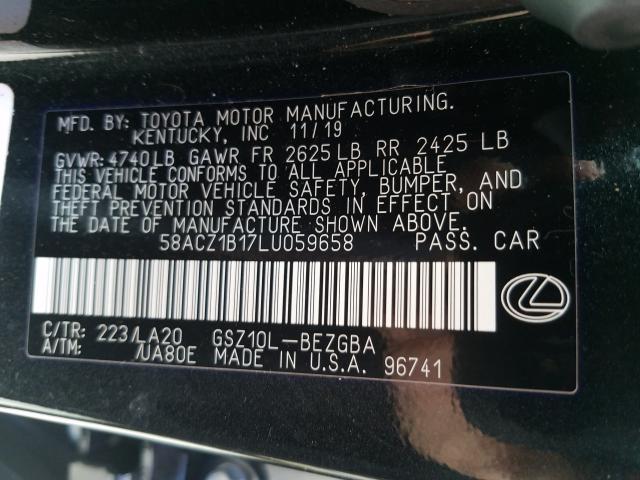2020 LEXUS ES 350 BAS 58ACZ1B17LU059658