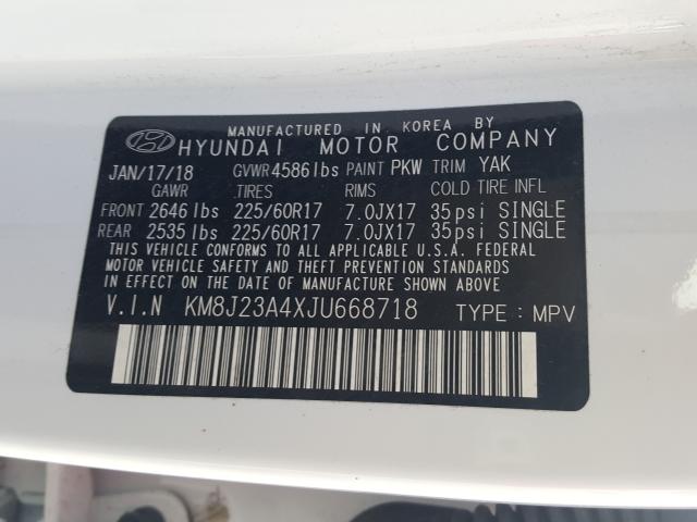2018 HYUNDAI TUCSON SE KM8J23A4XJU668718