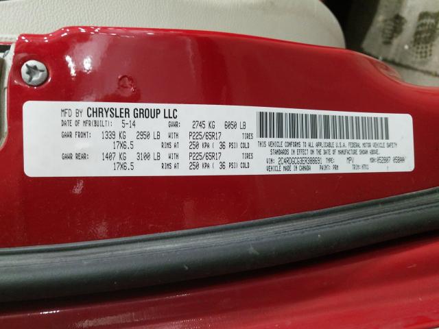2014 DODGE GRAND CARA 2C4RDGCG3ER388691