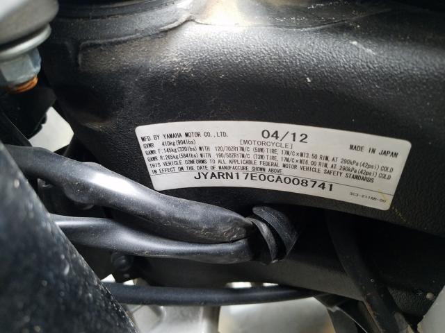 2012 YAMAHA FZ1 S JYARN17E0CA008741