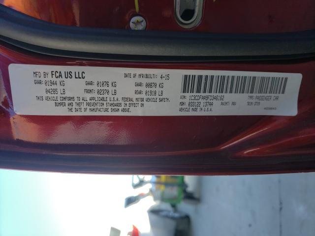 2015 DODGE DART SE 1C3CDFAA9FD346162