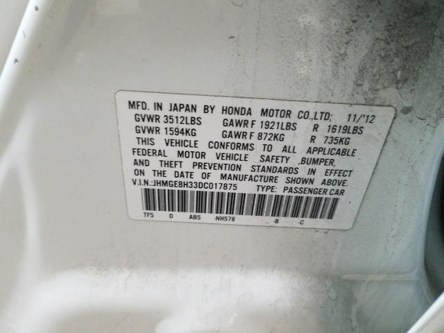 2013 HONDA FIT JHMGE8H33DC017875