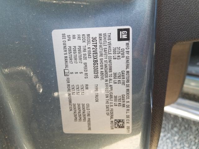 2011 GMC SIERRA K15 3GTP2VE3XBG330316