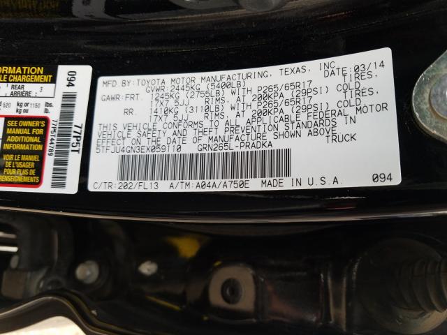 2014 TOYOTA TACOMA DOU 5TFJU4GN3EX059110