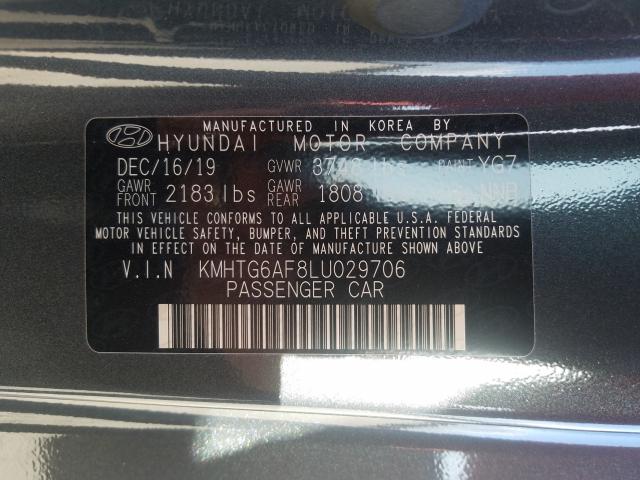 2020 HYUNDAI VELOSTER B KMHTG6AF8LU029706