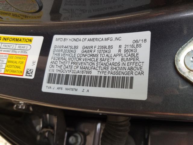 2018 HONDA ACCORD SPO 1HGCV1F32JA187695