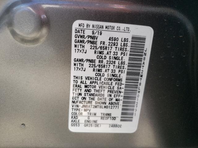 2020 NISSAN ROGUE S JN8AT2MT8LW012771