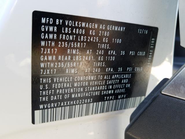 2017 VOLKSWAGEN TIGUAN WOL WVGRV7AXXHK022693