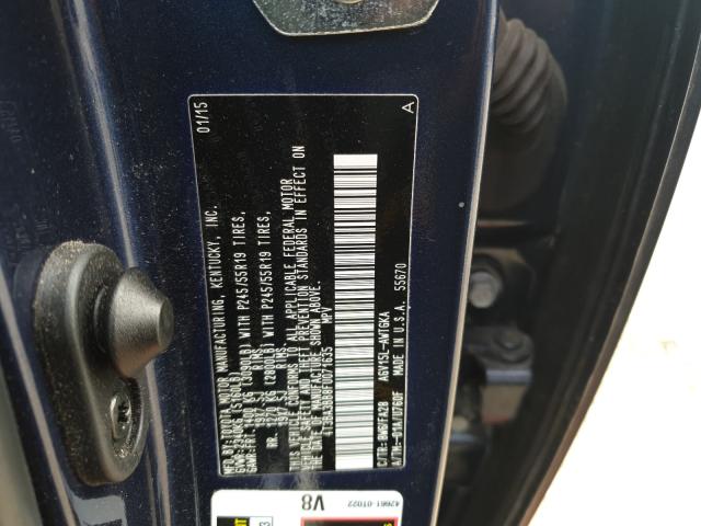 2015 TOYOTA VENZA LE 4T3BA3BB8FU071635