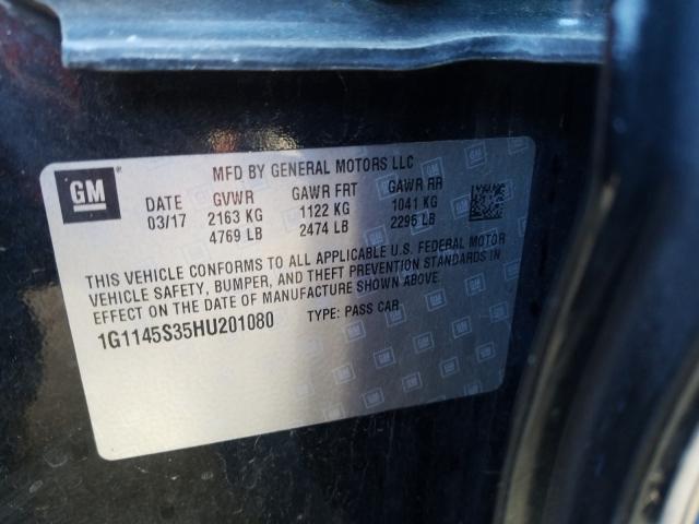 2017 CHEVROLET IMPALA PRE 1G1145S35HU201080