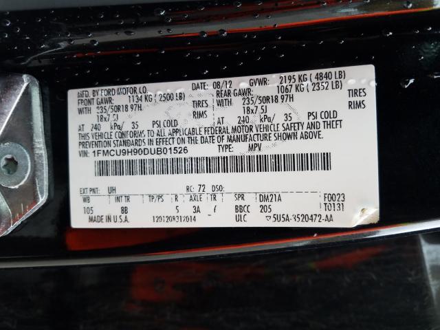 2013 FORD ESCAPE SEL 1FMCU9H90DUB01526