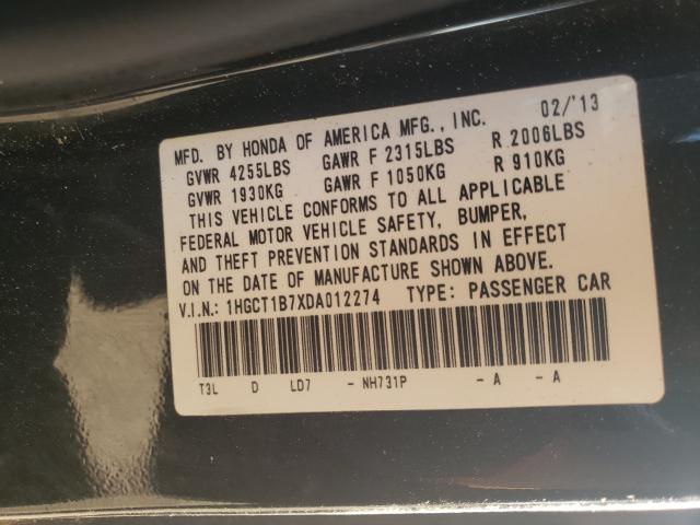 2013 HONDA ACCORD EX - 1HGCT1B7XDA012274