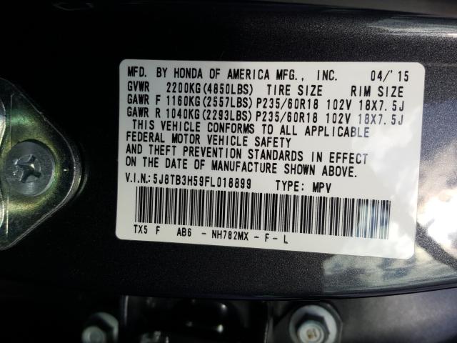 2015 ACURA RDX TECHNO 5J8TB3H59FL018899