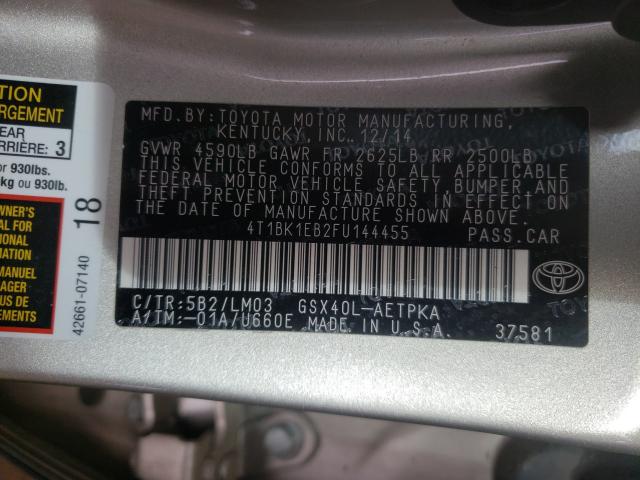 2015 TOYOTA AVALON XLE 4T1BK1EB2FU144455