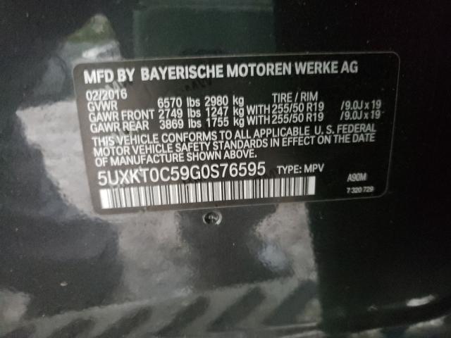 2016 BMW X5 XDR40E 5UXKT0C59G0S76595