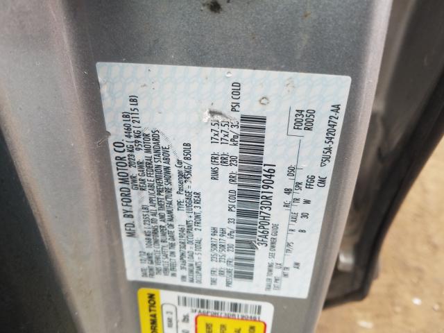 2013 FORD FUSION 3FA6P0H73DR190461