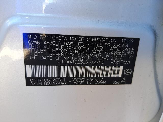 2020 LEXUS IS 300 JTHAA1D23L5102210
