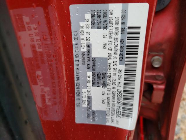 2019 MAZDA 3 SELECT 3MZBPAAL6KM108347