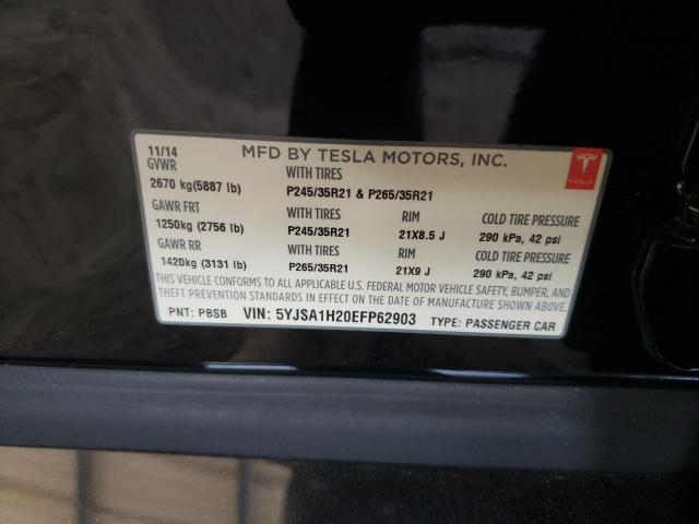 2014 TESLA MODEL S 5YJSA1H20EFP62903