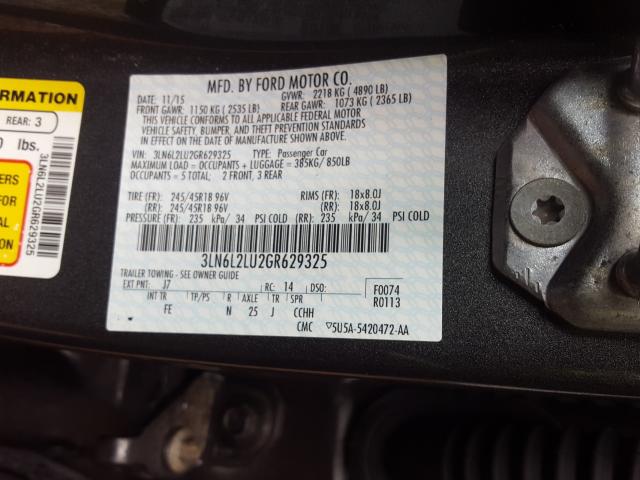 2016 LINCOLN MKZ HYBRID 3LN6L2LU2GR629325