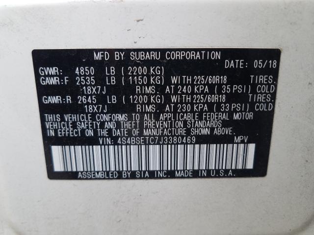 2018 SUBARU OUTBACK TO 4S4BSETC7J3380469