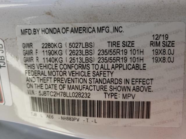 2020 ACURA RDX ADVANC 5J8TC2H78LL028232