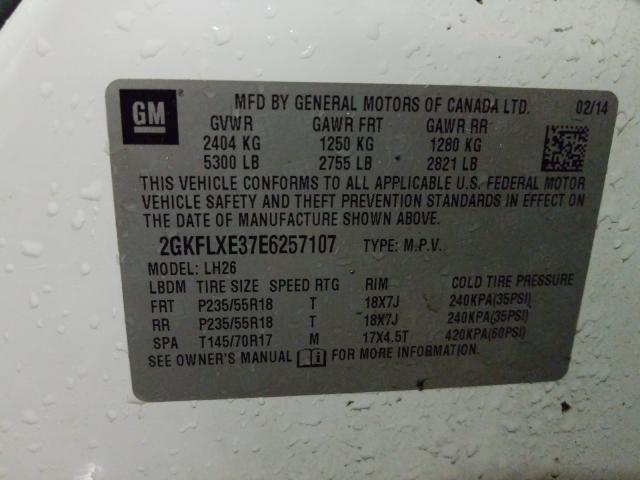2014 GMC TERRAIN SL 2GKFLXE37E6257107