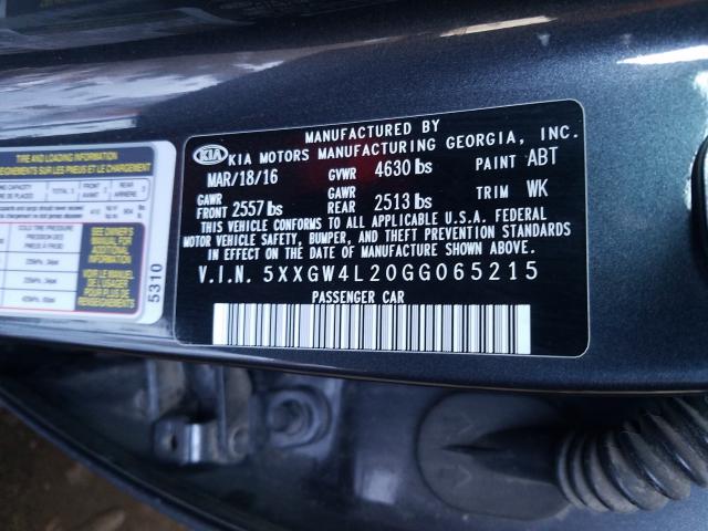 2016 KIA OPTIMA SX 5XXGW4L20GG065215