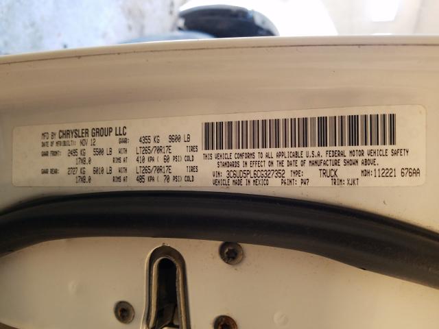 2012 DODGE RAM 2500 L 3C6UD5PL6CG327352