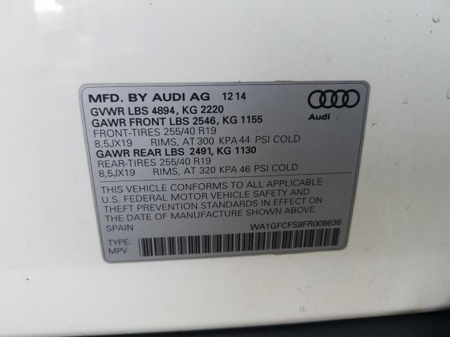 2015 AUDI Q3 PRESTIG WA1GFCFS9FR008636