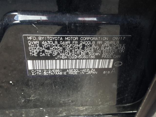 2017 LEXUS IS 200T JTHBA1D22H5060186