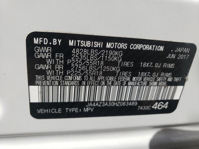 2017 MITSUBISHI OUTLANDER JA4AZ3A30HZ063489