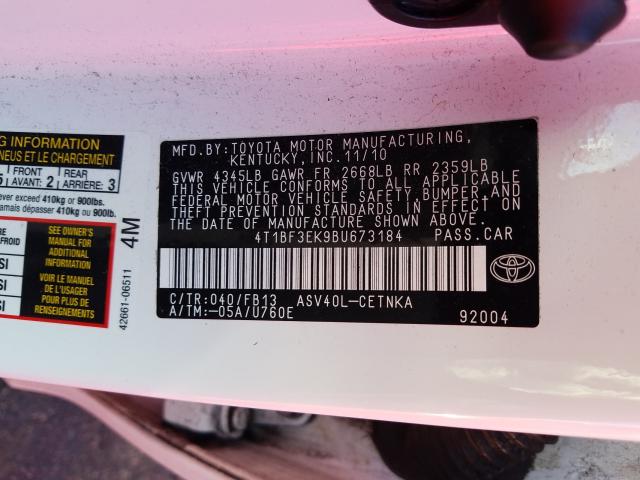 2011 TOYOTA CAMRY BASE 4T1BF3EK9BU673184