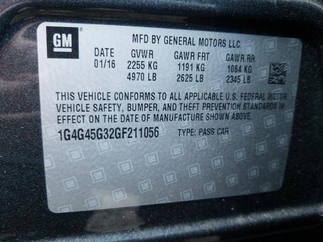 2016 BUICK LACROSSE S 1G4G45G32GF211056