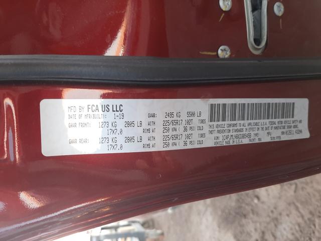 2019 JEEP CHEROKEE L 1C4PJMLN6KD385456