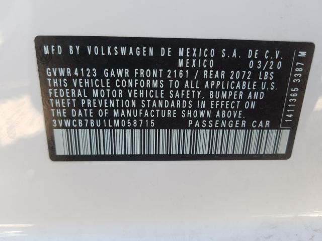 2020 VOLKSWAGEN JETTA S 3VWCB7BU1LM058715