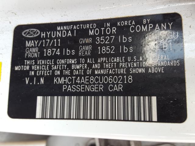 2012 HYUNDAI ACCENT GLS KMHCT4AE8CU060218