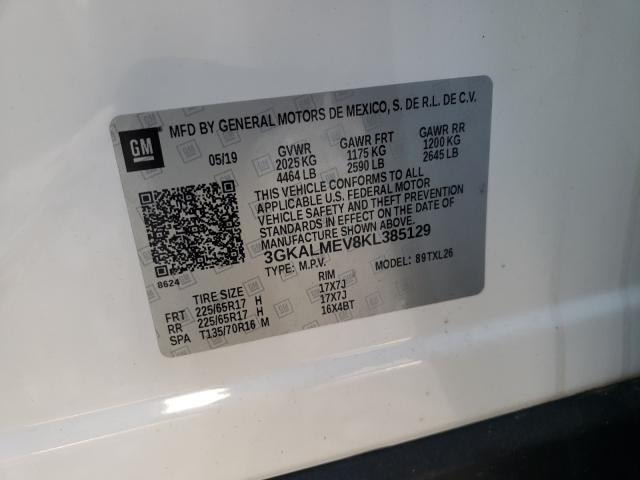 2019 GMC TERRAIN SL 3GKALMEV8KL385129
